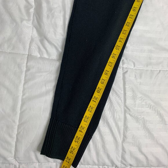 Chaps Men’s XL Quarter-Zip Sweatshirt – Black Speckled, 100% Cotton, Elbow Patch - Picture 8 of 13